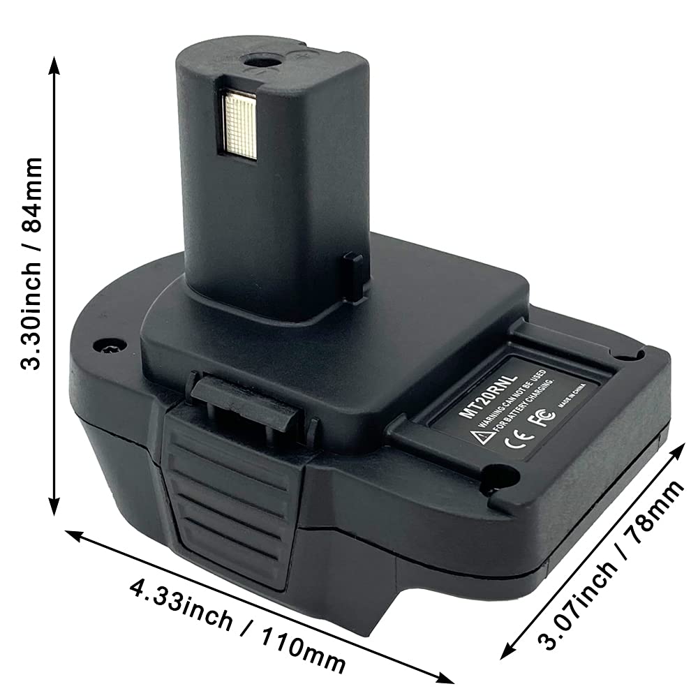 QINIZX Battery Adapter for Makita 18V Lithium Battery to Ryobi 18V One+ Lithium-Ion Cordless Tool, Convert Makita 18V Battery BL1860B BL1850B BL1840 BL1830B BL1815 to Ryobi 18V Battery P102 P108 QINIZX
