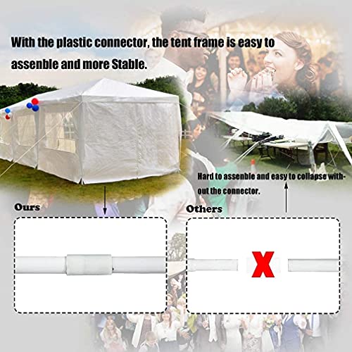 10'x30' White Outdoor Gazebo Canopy Tent Canopy Wedding Party Tent Waterproof Camping Gazebo BBQ Shelter Pavilion 8 Removable Walls -8 PayLessHere