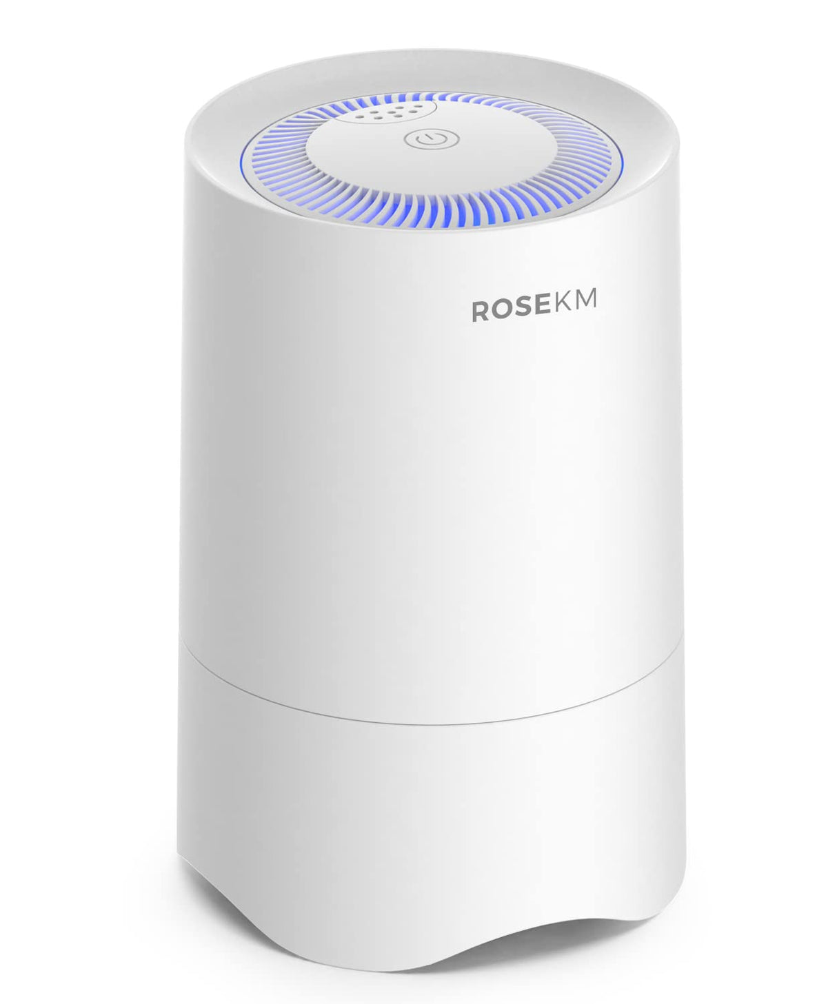 Rosekm Small Air Purifier for Home Bedroom, Personal Desk Mini Air Purifier, Room Hepa Air Purifier Fresheners Cleaner for Dorm, Pets, Smoke, Desktop, Office (White) Rosekm
