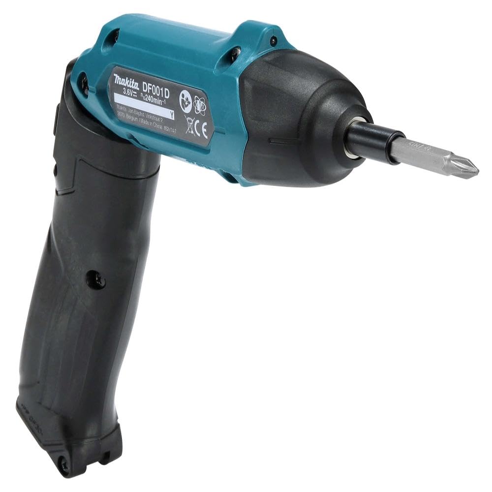 Makita DF001DW 3.6V Lithium-Ion 1/4" Hex Screwdriver Kit, Teal, 3.6V Makita