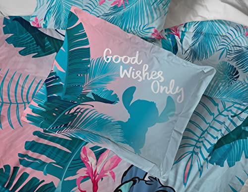 Jay Franco Disney Lilo & Stitch Floral Fun 5 Piece Twin Bed Set - Includes Reversible Comforter & Sheet Set Bedding - Super Soft Fade Resistant Microfiber Jay Franco