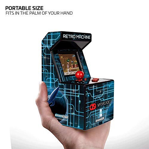 My Arcade Retro Machine Playable Mini Arcade: 200 Retro Style Games Built In, 5.75 Inch Tall, Powered by AA Batteries, 2.5 Inch Color Display, Speaker, Volume Control dreamGEAR