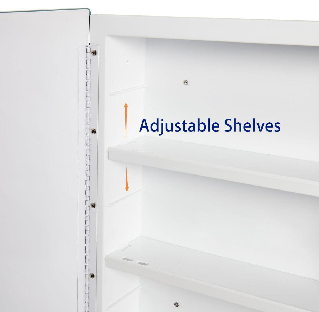 IDYLLOR Plastic Medicine Mirror Cabinet for Bathroom 16 x 26 inch, Surface and Recessed Mount IDYLLOR