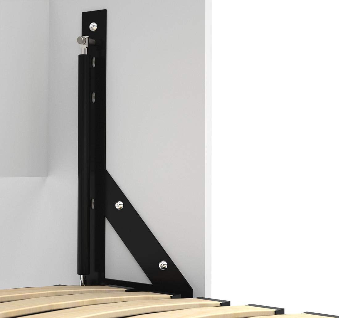 Bestar Versatile Queen Murphy Bed and 2 Closet Organizers with Doors (115W) in White, Sleeping Arrangement and Wardrobes for Multipurpose Room Bestar