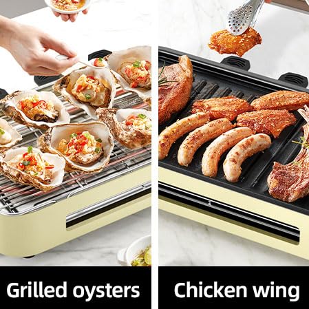 AORAN Indoor Grills Electric Smokeless – Versatile Smokeless Indoor Grill for Home Cooking, Featuring Indoor Grills Electric Smokeless, Skillet Griddle, and Kitchen Griddle White aoran kitchen