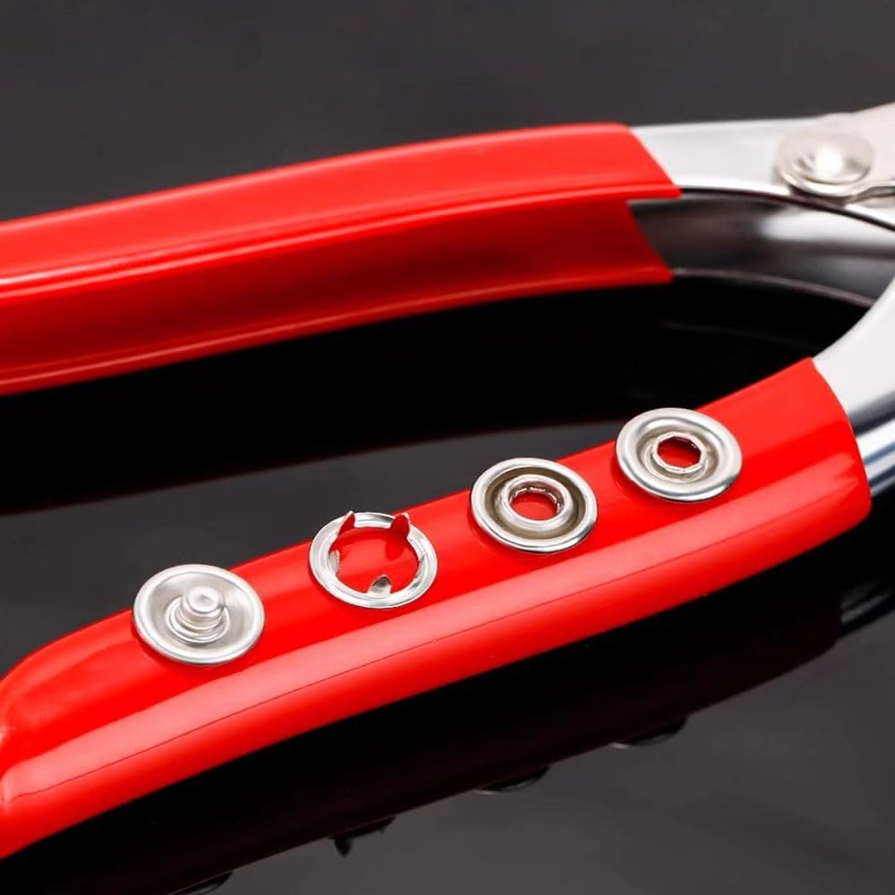 Snap Fasteners Kit - 100 Sets Metal Snaps Buttons with Fastener Pliers Press Tool - Perfect for DIY Crafts, Clothing Sewing, and Hats - Easy Installation for Fabric(9.5mm / 400 PCS) ZHUNIPINGAN