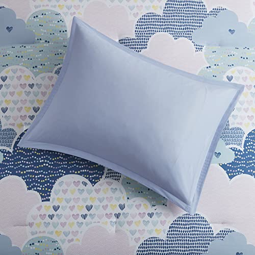 Intelligent Design Kids Comforter Vibrant Fun and Playful Unicorn Print Down Alternative All Season Children Bedding-Set, Girls Bedroom Décor, Twin/Twin XL, Cloud Blue with 2 dec pillows Intelligent Design