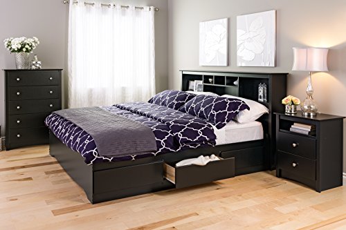 Prepac Sonoma Superior 5-Drawer Chest for Bedroom - Spacious and Stylish Chest of Drawers, Measuring 17.75"D x 31.5"W x 44.75"H, In Black Finish Prepac