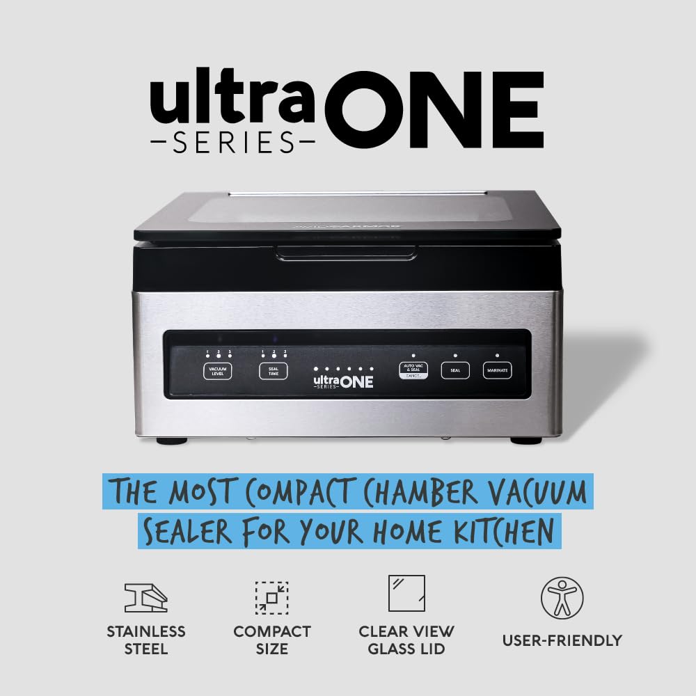 Avid Armor - Chamber Vacuum Sealer Machine USV1 Ultra SeriesONE, Food Sealer for Wet Foods, Meat Sealers, Packing Machine, Compact Vacuum Chamber Sealer with 10-Inch Vacuum Sealer Bar Avid Armor