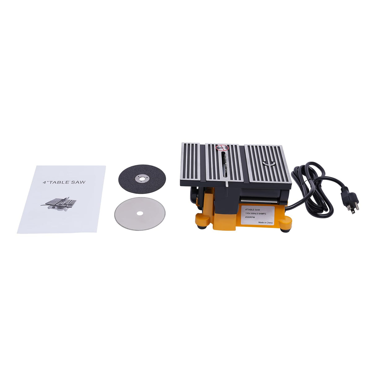 YUNLAIGOTOP Mini Table Saw, Multifunctional Mini Precision Table Saw, 4" 60W Mini Electric Table Saw with 3 Blades,DIY Woodworking Cutting Machine YUNLAIGOTOP