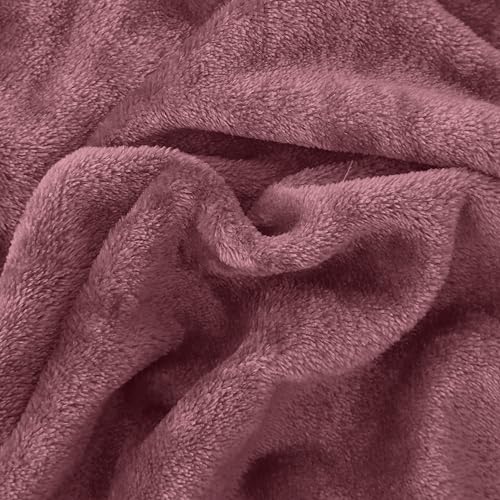 Elegant Comfort Luxuriously Soft 4-Piece Velvet Plush Flannel Sheet Set - Premium Quality - Cozy Warm, Anti-Static, Non Pilling Fuzzy Velvet Flannel Fleece Deep Pocket Sheet Set - Twin XL, Rose Elegant Comfort