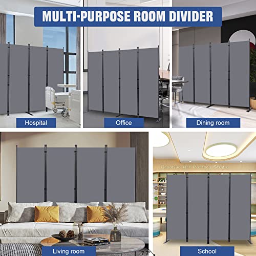Room Divider 6FT Portable Room Dividers and Folding Privacy Screens, 88'' W Fabric Divider for Room Separation, 4 Panel Partition Room Dividers Freestanding Wall Divider Screen for Dorm Studio Office HOMSCREENER