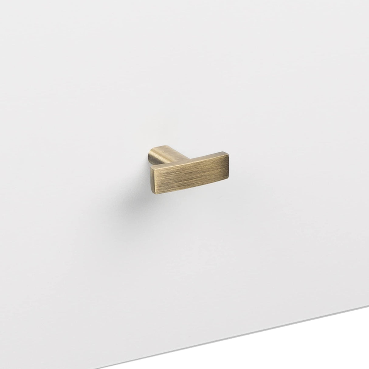 Prepac Set of 2 Floating Shelf Side Tables with Drawers and Brushed Brass Knobs, Modern Hanging Nightstands 15" D x 22.5" W x 14.5" H, White, WRBW-1402-2M Prepac