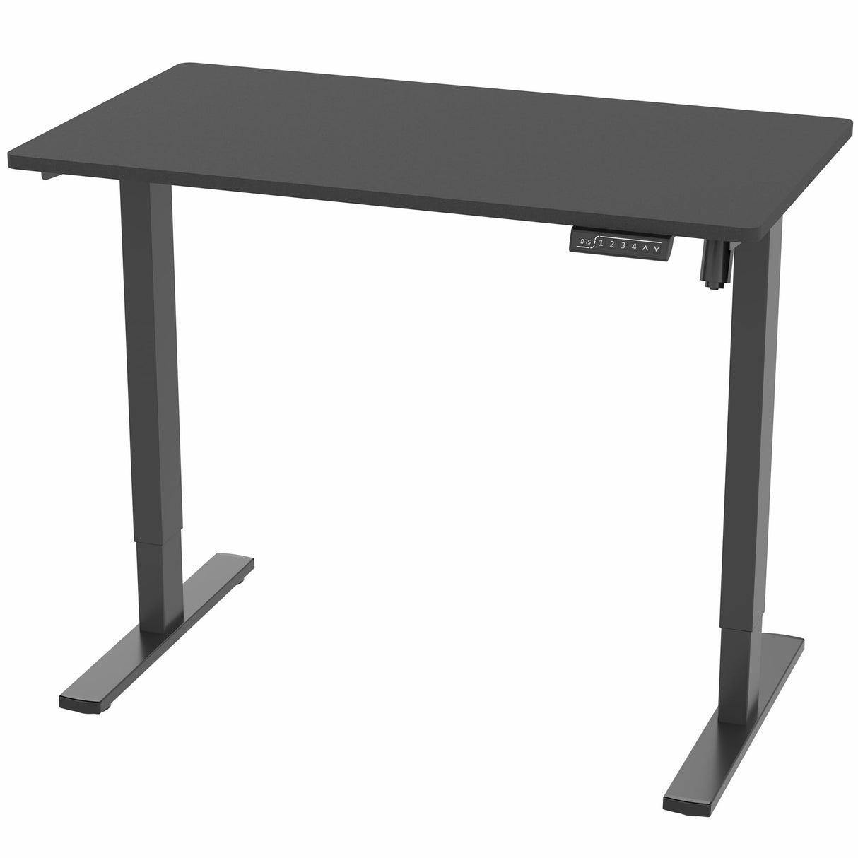 VIVO Electric 43 x 24 inch Standing Desk Workstation, Memory Controller Height Adjustment, 1B Series, One-Piece Black Top, Black Frame, DESK-KIT-1B4B VIVO