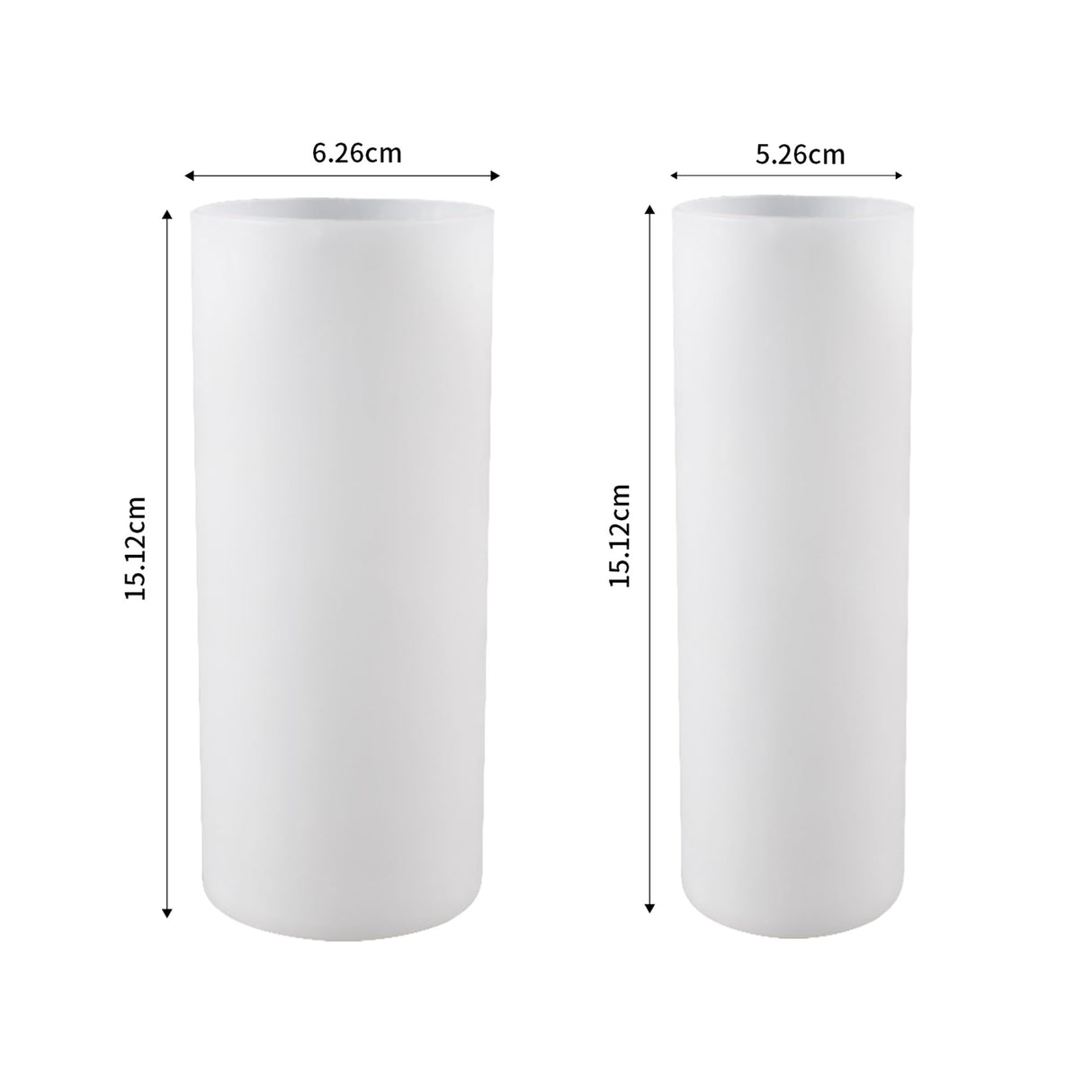 2 Pack 6 Inch Cylinder Candle Mold Pillar Candle Molds Taper - Resin Casting Silicone Molds for Home Decor & Candle Making Wave Spiral Mold ESEDAGE