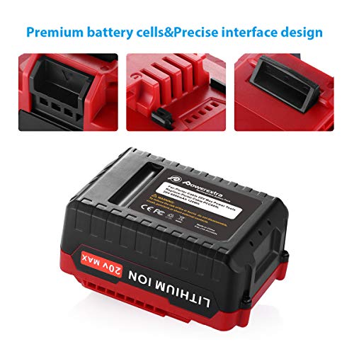 Powerextra 20V Max 6.0Ah Lithium Replacement Battery Compatible with Porter Cable PCC685L PCC680L Cordless Tools Batteries Powerextra