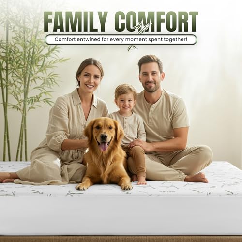 Utopia Bedding Waterproof Mattress Protector Queen Size Bed, Premium 200 GSM Bamboo Viscose Cooling Mattress Cover, Soft and Breathable, Fitted Style with 17 Inches Deep Stretchable Pockets Utopia Bedding