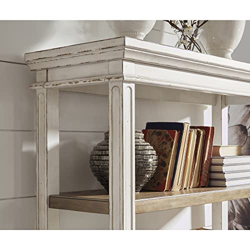 Signature Design by Ashley Realyn French Country 75" Bookcase with Drawer, Chipped White Signature Design by Ashley