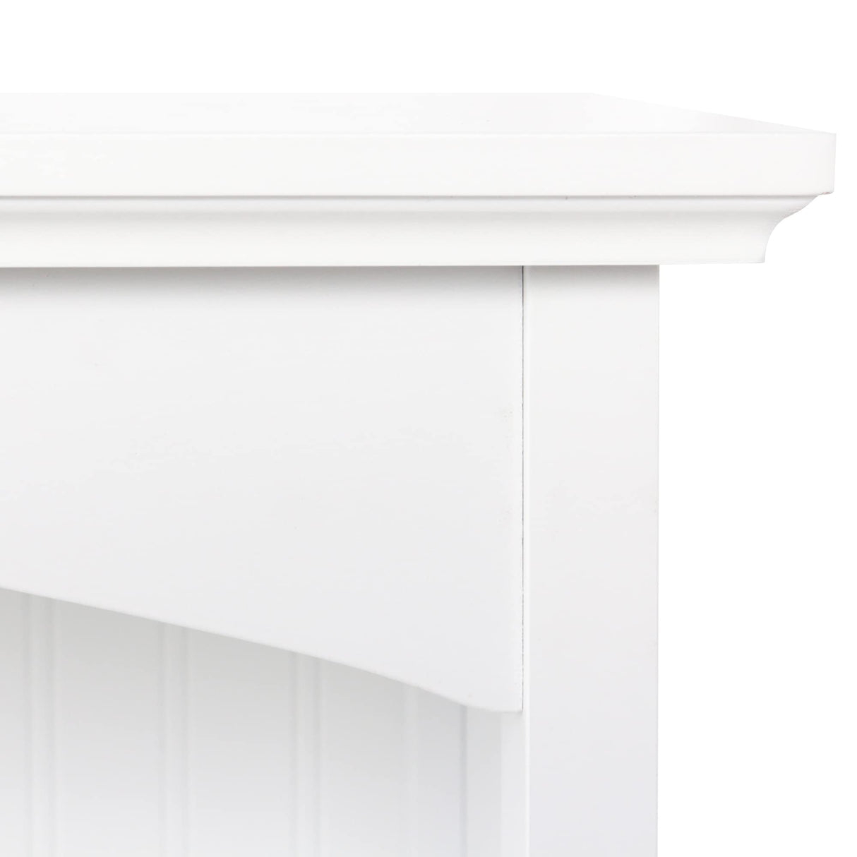 eHemco 3 Tier Bookcase with 2 Arched Supports, 40 Inches, White eHemco