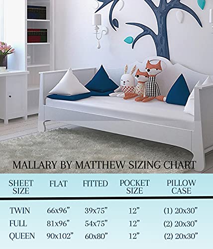MALLARY BY MATTHEW Kids Super Soft-Soft 100% Microfiber Print Sheet, Watercolor Hearts Print, Queen MALLARY BY MATTHEW
