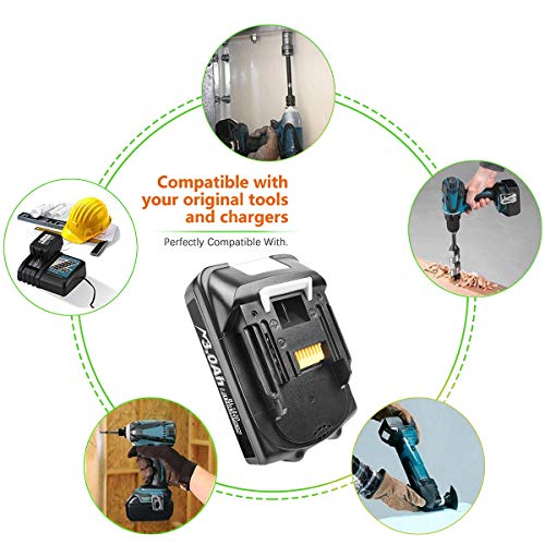 POWTREE Upgraded 3500mAh BL1815 18V LXT Li-ion Battery for BL1815 BL1830 BL1860 BL1850 BL1840 BL1850B-2 BL1845 BL1815 BL1820 BL1860B Cordless Power Tools Series POWTREE