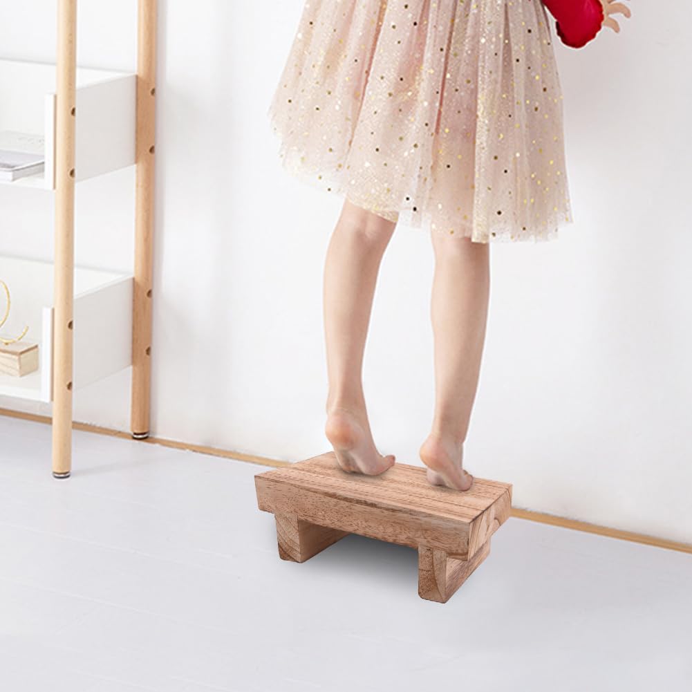 Wood Step Stool,Wooden Utility Step, Toddler Step Stool for Kids, Bathroom Potty Stool, Kitchen Stool, Bed Stool,Small Wooden Step Stool for Bedroom,Children's Stool Denpetec