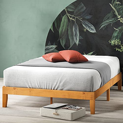 Zinus Alexia Rustic Pine Wood Platform Bed Frame - Sturdy, No Box Spring Needed, King Size Zinus