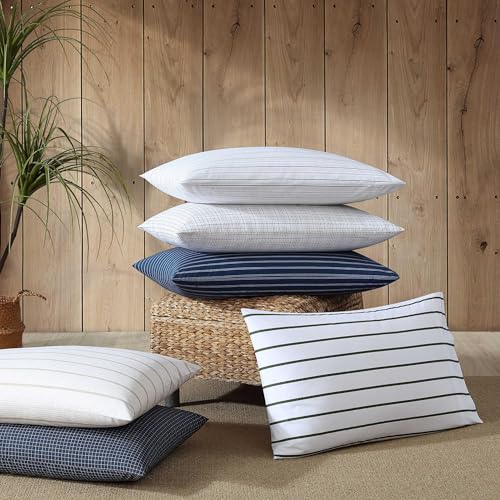 Nautica - Full Sheets, Premium Cotton Percale Bedding Set, Plaid Home Decor, Oeko-Tex Certified (Reece Plaid Navy, Full) Nautica