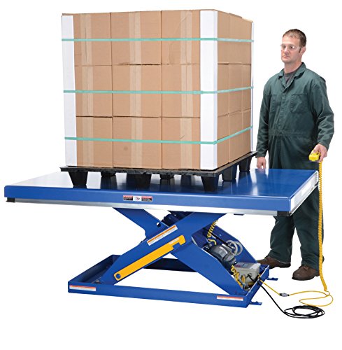 Vestil EHLT-4872-4-43 Electric Hydraulic Scissor Lift Table, 4,000 lb. Capacity, 72" x 48" Platform, 7" to 43" Height Range Vestil