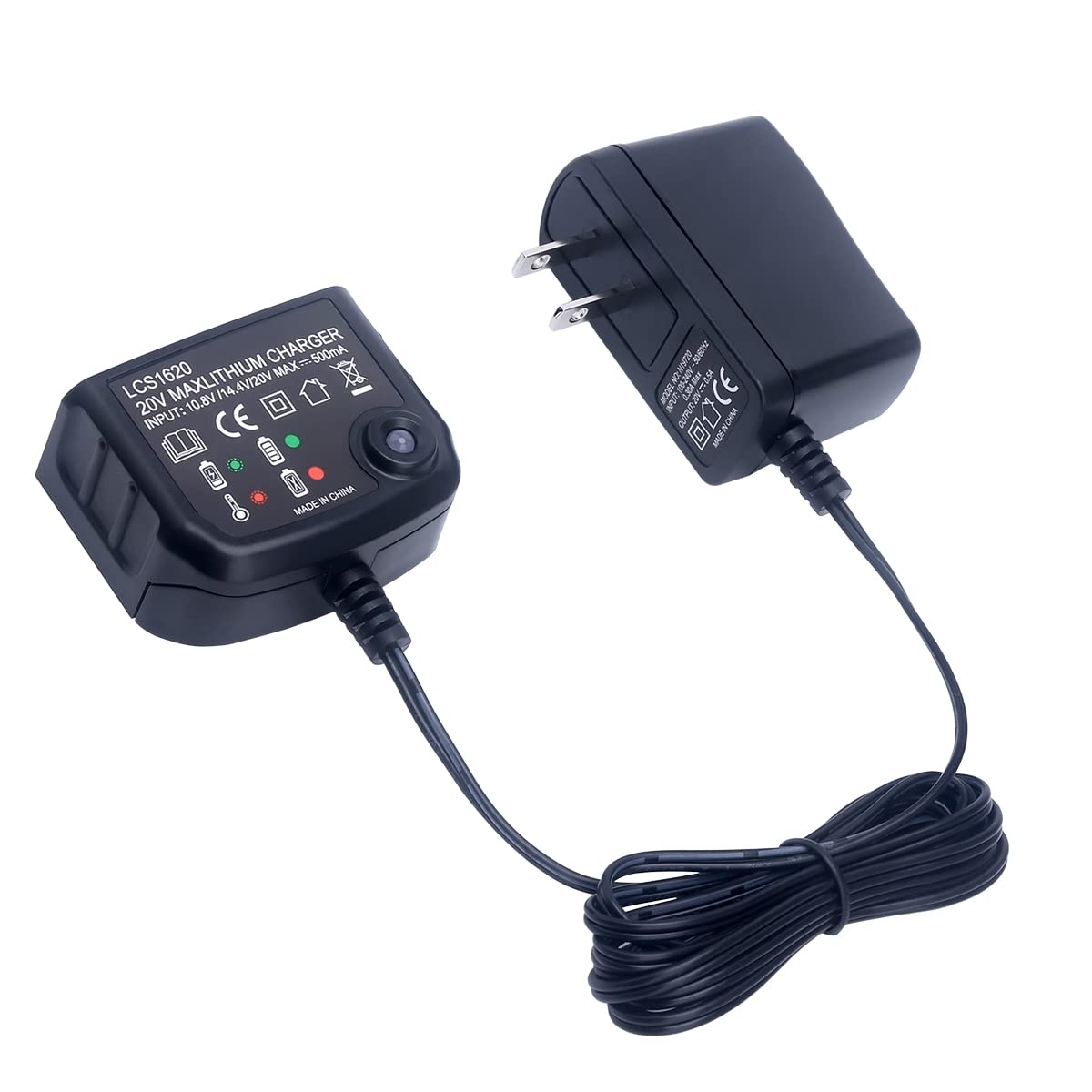 Lasica Replacement for Black and Decker 20V Lithium Battery Charger LCS1620B Compatible with Black & Decker 20 Volt Max Lithium Battery LBXR20 LBXR2020-OPE LB2X3020 LB2X4020 LBX4020 90590282 BDCAC202B Lasica