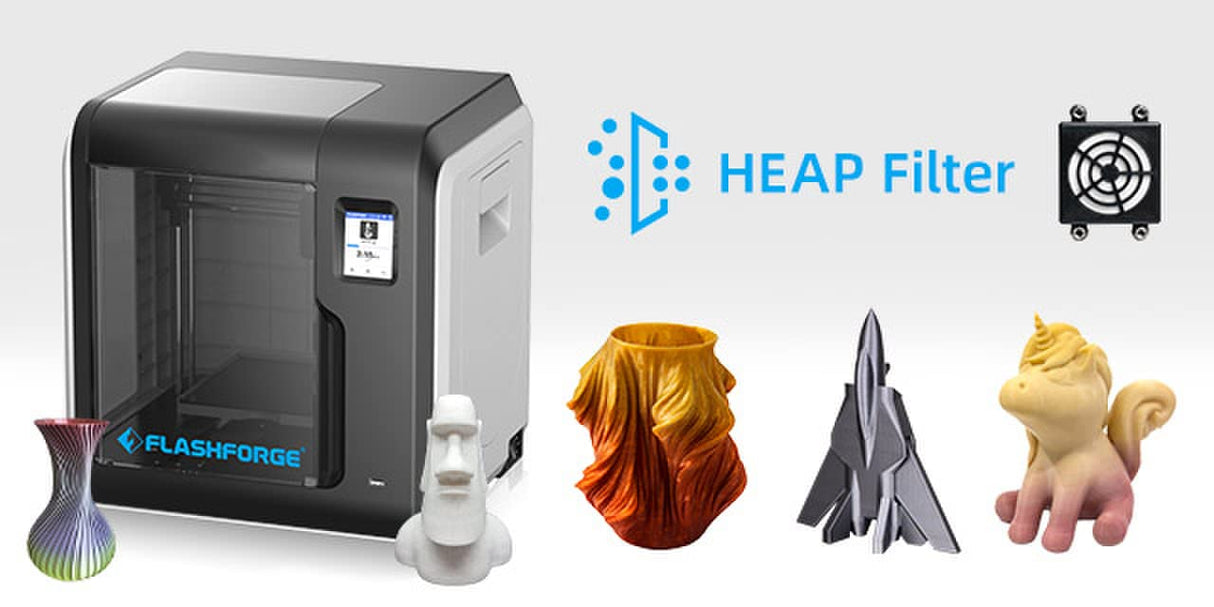 Flashforge 3D Printer Parts Upgraded HEPA Air Filter for Adventurer 3 Series (3C/AD3/AD3 Lite/AD3 Pro) FLASHFORGE