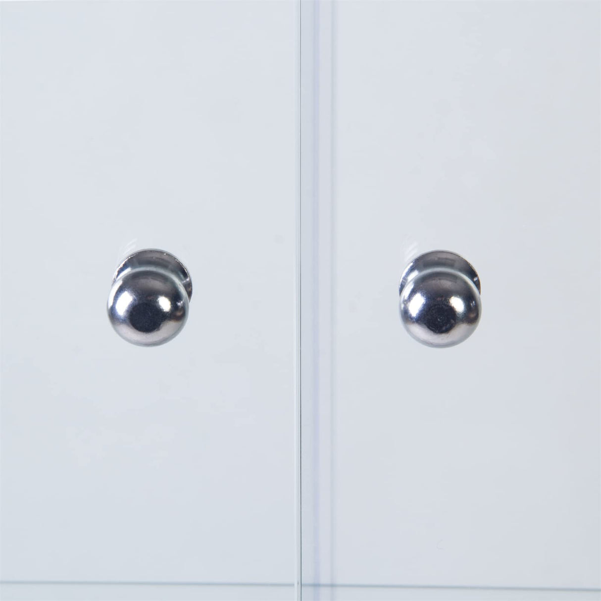 Zipzop Contemporary 4-Shelf Glass Display Cabinet with Two Doors in Upgrade Black Zipzop