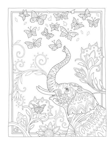Creative Haven Butterflies Flights of Fancy Coloring Book (Adult Coloring Books: Insects) Dover Publications