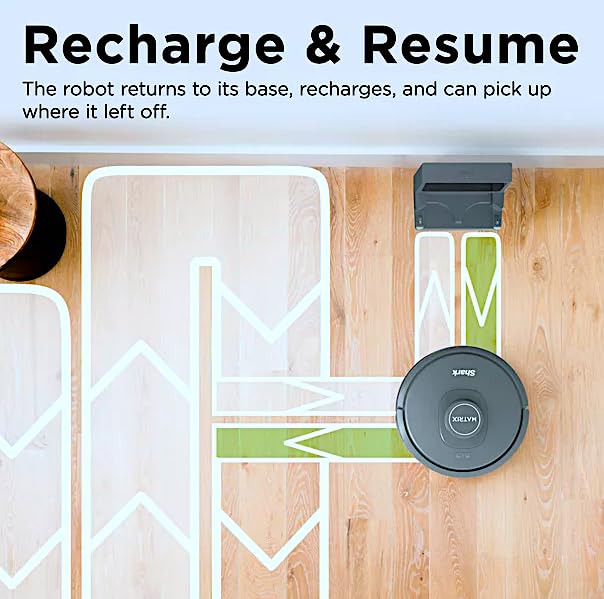 Shark RV2300 Matrix Robot Vacuum with No Spots Missed on Carpets & Hard Floors, Precision Home Mapping, Perfect for Pet Hair, Wi-Fi, Gray (Renewed) Shark