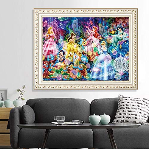 Better Selection Six Princesses Diamond Art Kit for Adults, 5D Full Drill DIY Arts & Crafts Bling Artwork Decor Gift Set with Crystal Rhinestone Gems 13.8x17.7 inch Better Selection