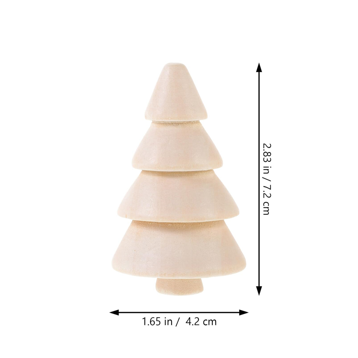 EXCEART Mini Wooden Christmas Tree, 10Pcs Unfinished Wood Miniature Trees for Christmas Crafts Peg People Nature Table Small World Play Holiday Xmas Party Favor Gifts EXCEART