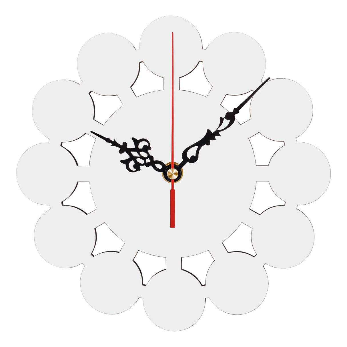 Valyria Sublimation Blanks Wall Clock, 7.9" Round Sublimation Wall Clocks Silent Non-Ticking Easy to Read Battery Operated Decorative Wall Clock for Home Kitchen Office School Hotel Valyria