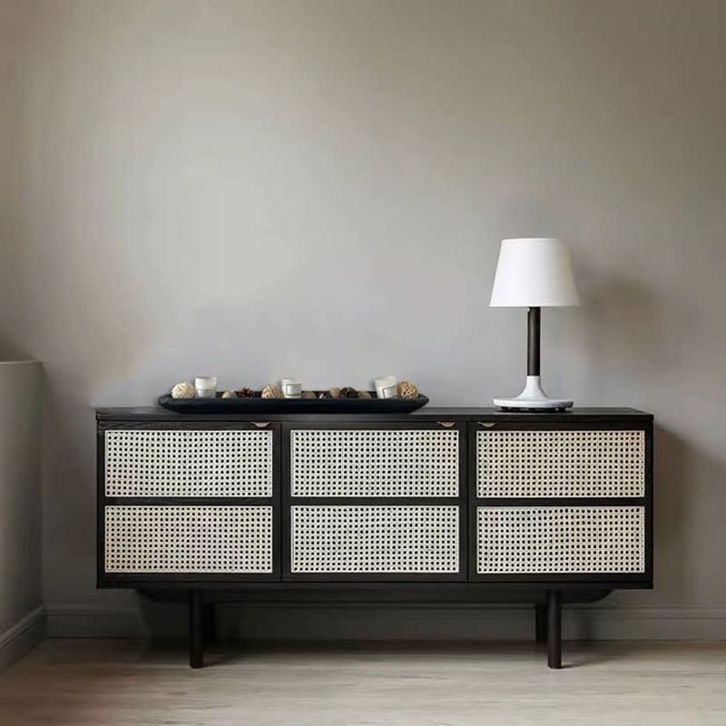 Wooden Dough Bowls Decorative,Rustic Bread Long Bowls Decor Wood Tray, Hand Carved for Table Centerpiece Decor, Home Decor (30 * 6 * 2 inch Black) BEDAZE