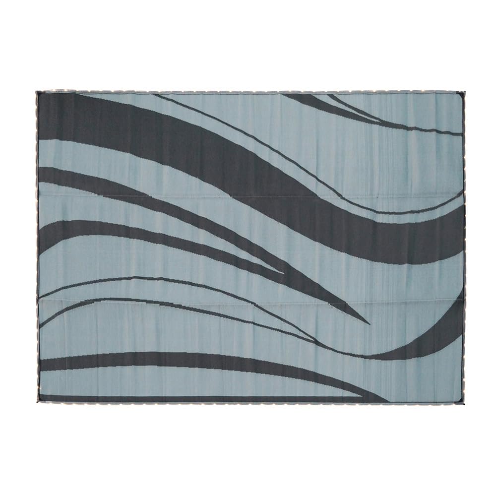 Venture Forward LED Illuminated RV Patio Mat, Wave Design, 9’ x 12’ Venture Forward