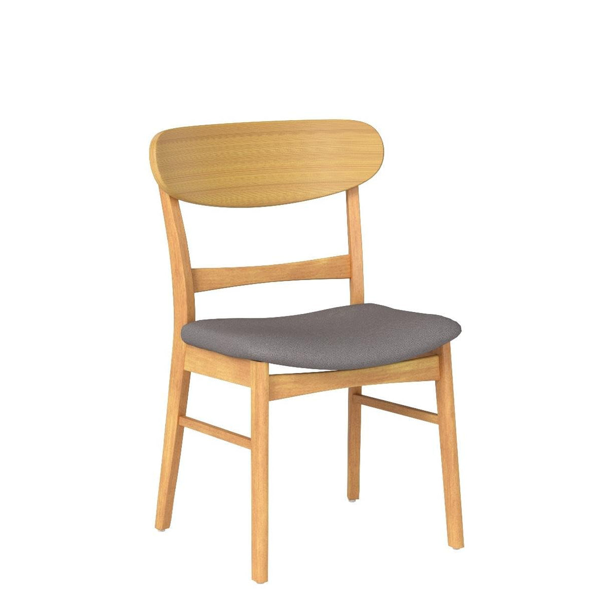 Christopher Knight Home Heather Mid-Century Modern Dining Chairs (Set of 4), Dark Gray, Natural Oak Christopher Knight Home