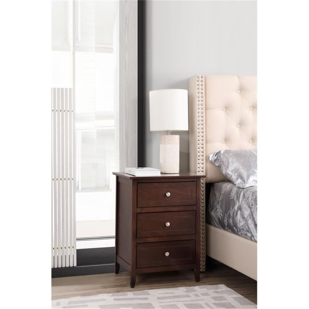 Glory Furniture Daniel 3 Drawer Nightstand in Cappuccino Glory Furniture