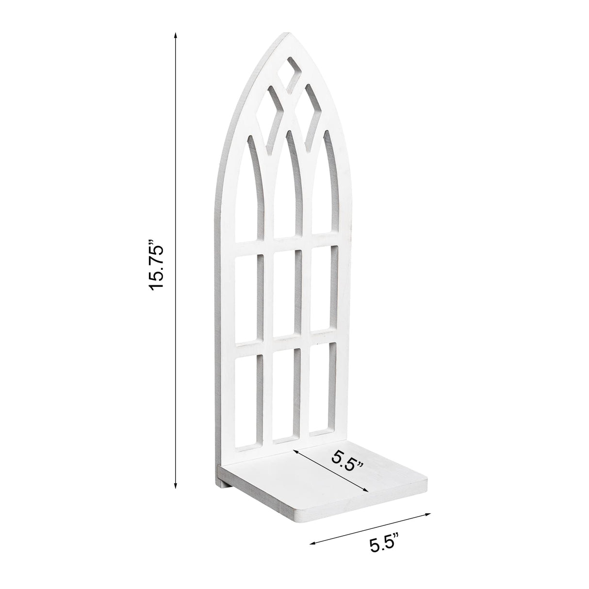 HPC Decor Candle Sconces Wall Decor Set of 2- Handmade Wall Sconce Candle Holder- White Window Shape Wood Wall Home Decor- Farmhouse Wall Decorations for Living Room, Bedroom, Bathroom, Dining Room HPC DEC R OUR HAPPY PLACE