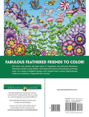 Creative Haven Fanciful Birds Coloring Book (Adult Coloring Books: Animals) Dover Publications