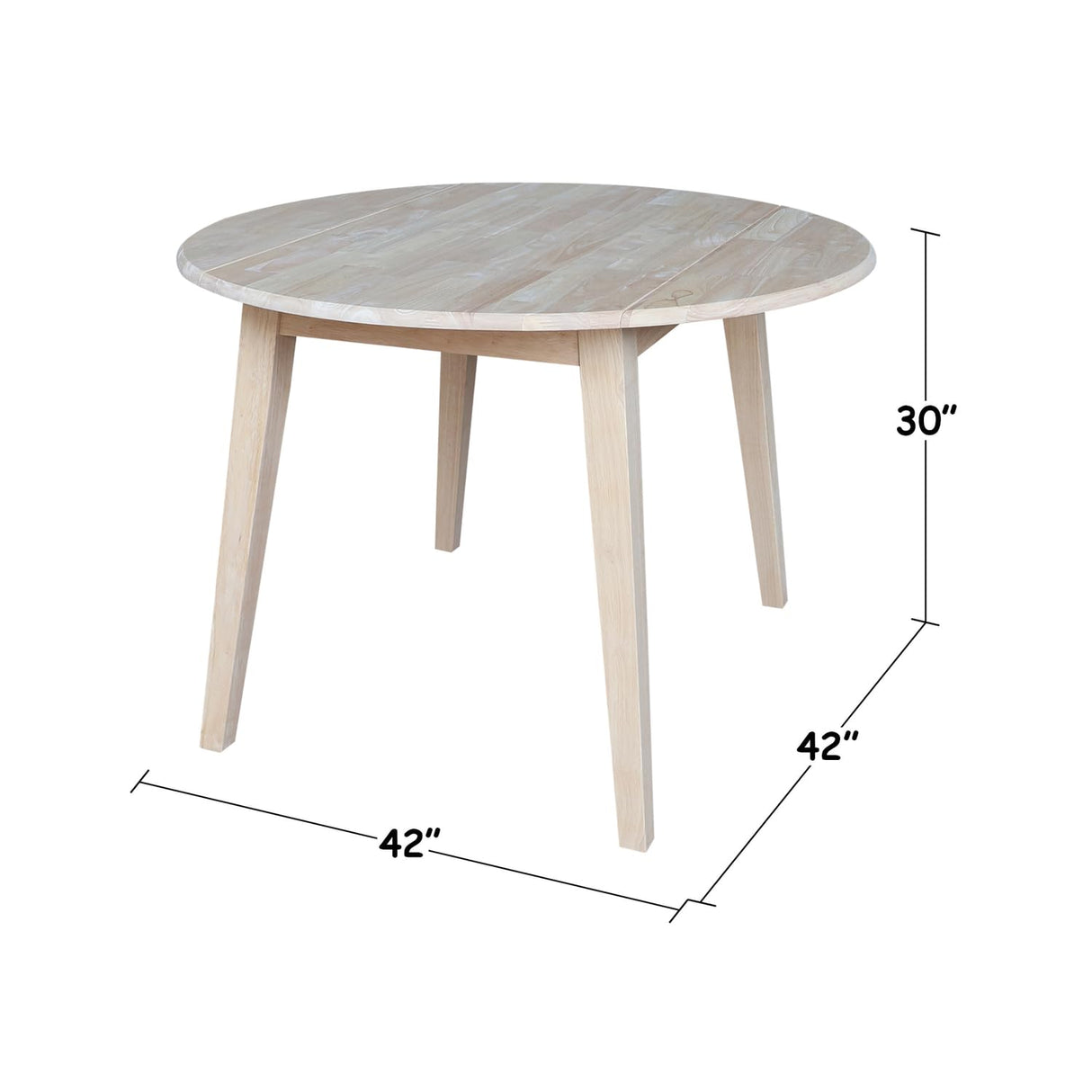International Concepts 42" Round Dual Drop Leaf Table International Concepts
