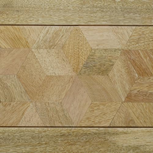 SIMPLIHOME Skyler SOLID MANGO WOOD and Metal Wide Rectangle Industrial C Side Table with Inlay Fully Assembled for The Living Room and Bedroom, 18 inch, Natural SIMPLIHOME