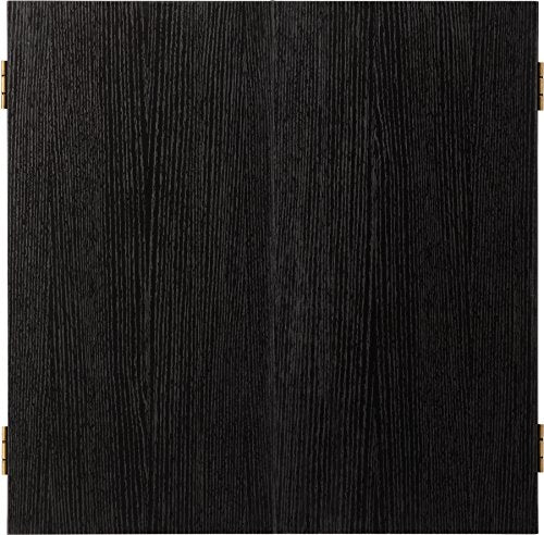 Viper Hideaway Cabinet & Steel-Tip Dartboard Ready-to-Play Bundle, Reversible Standard and Baseball Game Options with Two Sets of Steel-Tip Darts and Chalk Scoreboards, Black Matte Finish Viper