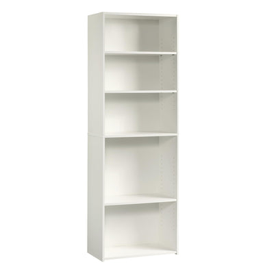 Sauder Beginnings 3-Shelf Bookcase, Bookshelf with Adjustable Storage Shelves, L: 24.57" x W: 11.50" x H: 71.18", Soft White