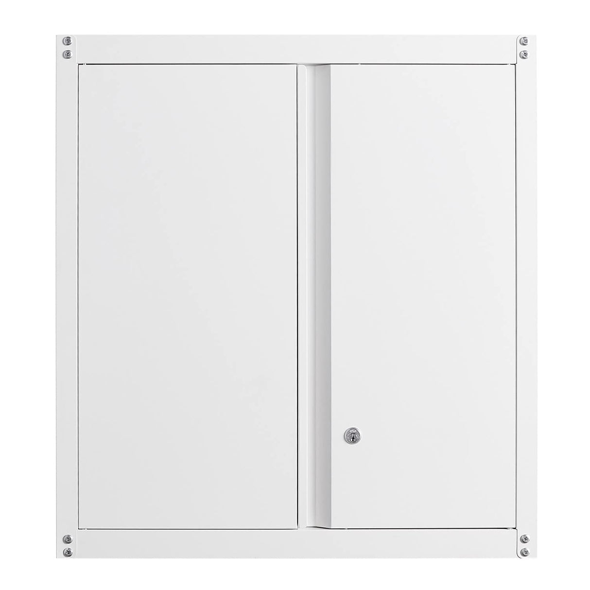 LUCYPAL Metal Wall Storage Cabinet with Shelves,Garage Wall Mounted Steel Storage Cabinet with Locking Doors for Garage,Home,Office,Kitchen,White LUCYPAL