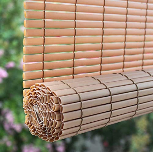 Radiance Vinyl Rollup Shade 36 in. W x 72 in. H Bamboo Cordless2 LH