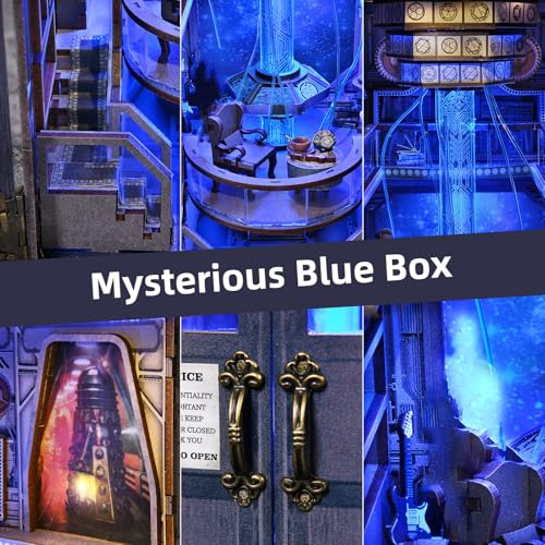 TOYQI Book Nook Kit, DIY Miniature Dollhouse Kit for Adults and Teens, Booknook Tiny House Kit Bookshelf Decoration 3D Wooden Puzzle Bookend - Sci-fi Fantasy Mysterious Box